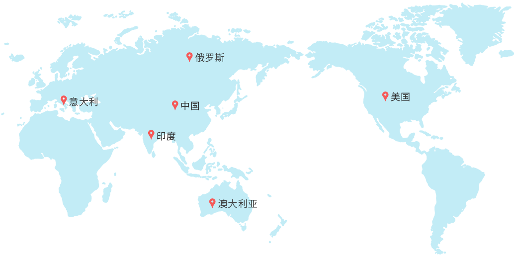 Overzichtskaart locaties Boix europe